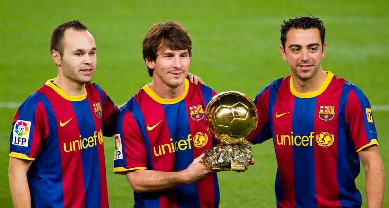 Lionel Messi with Ballon d'Or